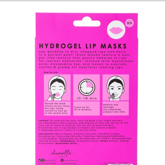 🌺Danielle Creations Hydrating Lip Mask With Hyaluronic Acid Skincare Lip Care - Picture 3 of 3